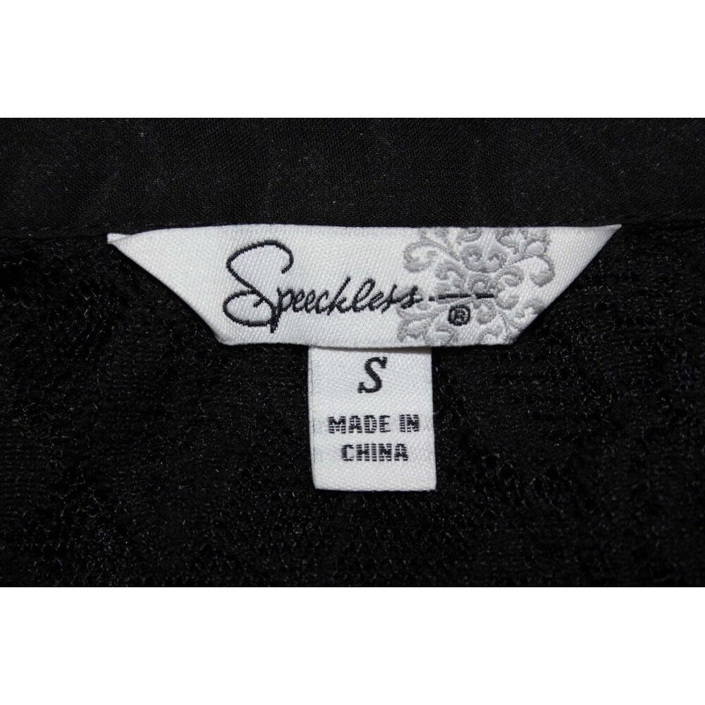 Speechless Sz S Black Lace Top Sheer Lined Skirt Poly Cotton Nylon Dress - Picture 5 of 5